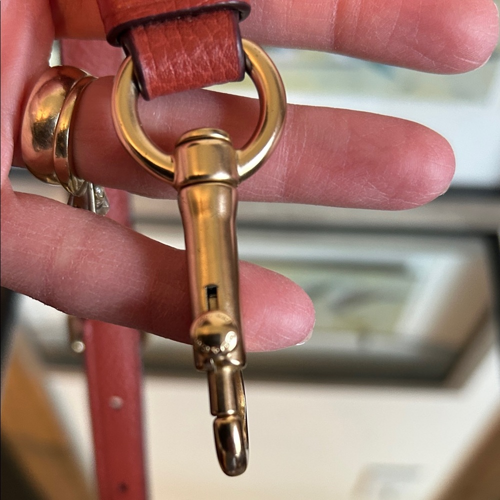 Coach Rust colored crossbody strap with Gold Hardware - Picture 8 of 13